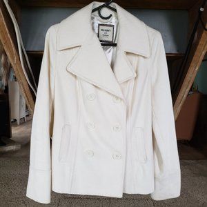 Old Navy cream colored pea coat